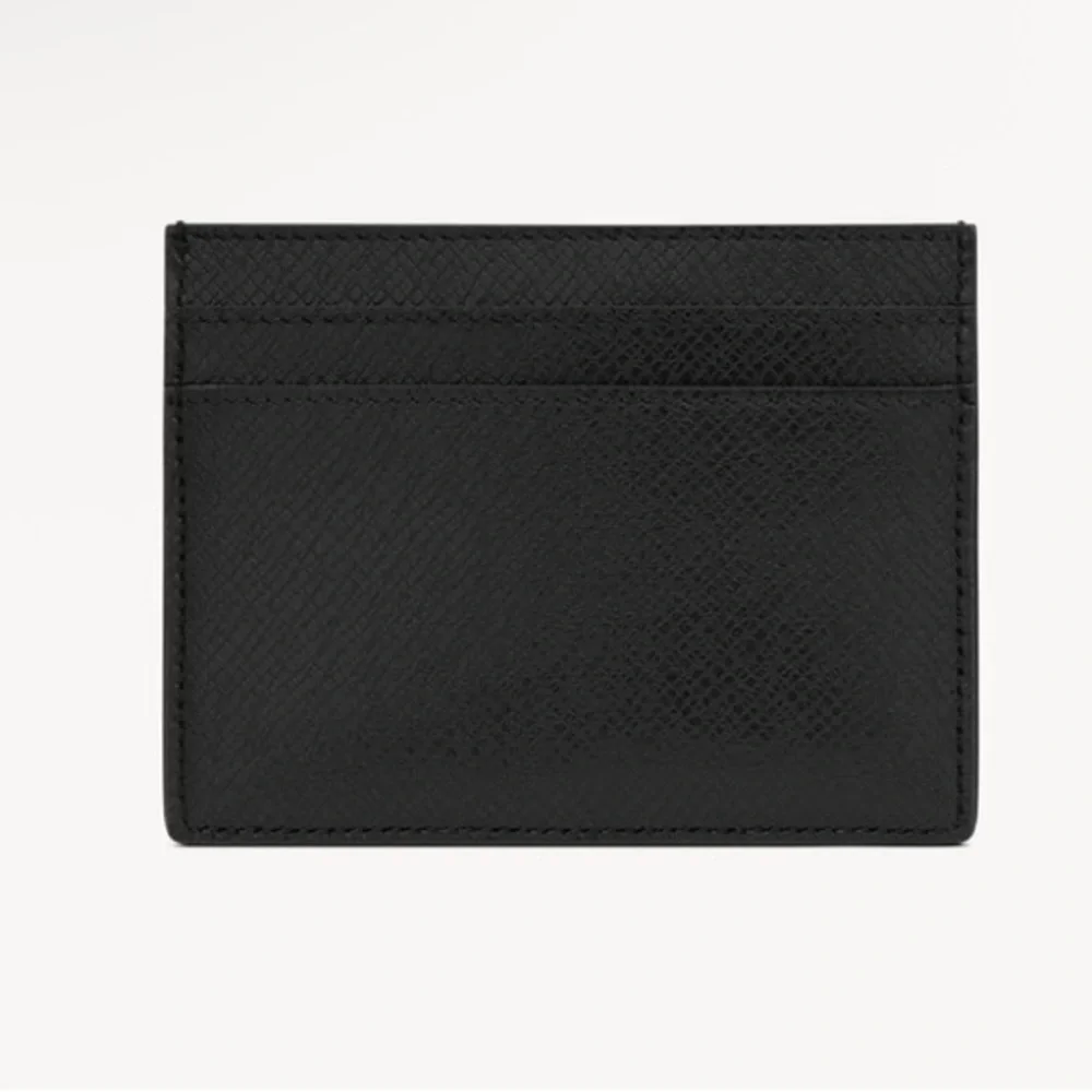 Saint Laurent Black Leather Card Holder - Picture 2 of 7